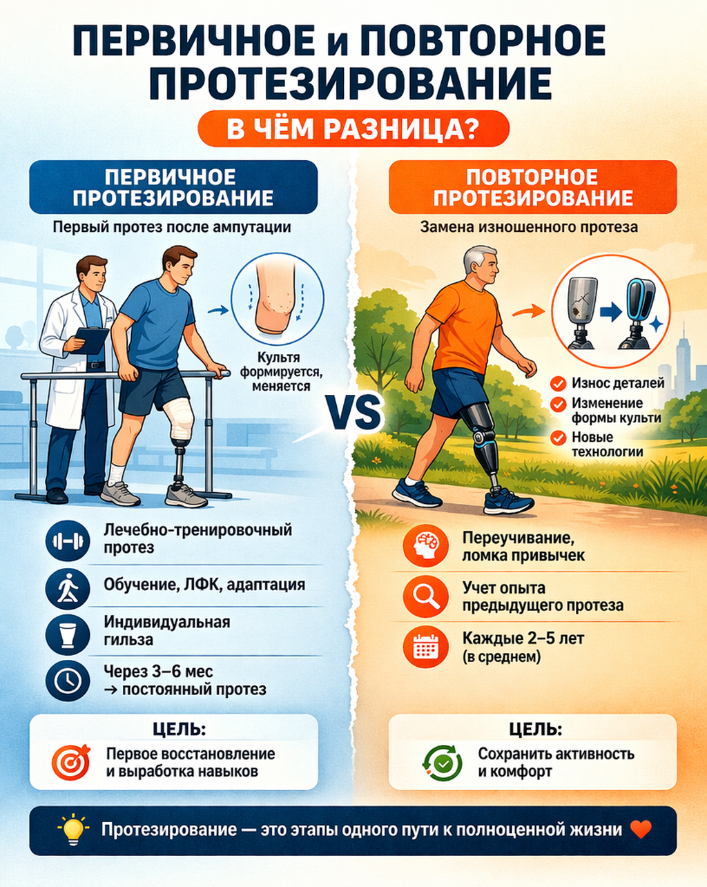 Первичное и повторное протезирование: в чём разница?